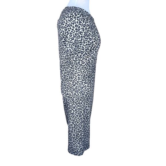 MICHAEL Michael Kors Leopard Print T-Shirt Dress with Side-Ruching Size Med NWT - Picture 4 of 14